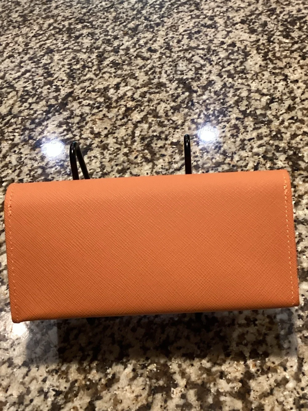 Tory Burch Coral-Orange Saffiano  Sun Glass Case Only